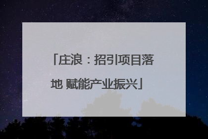 庄浪：招引项目落地 赋能产业振兴